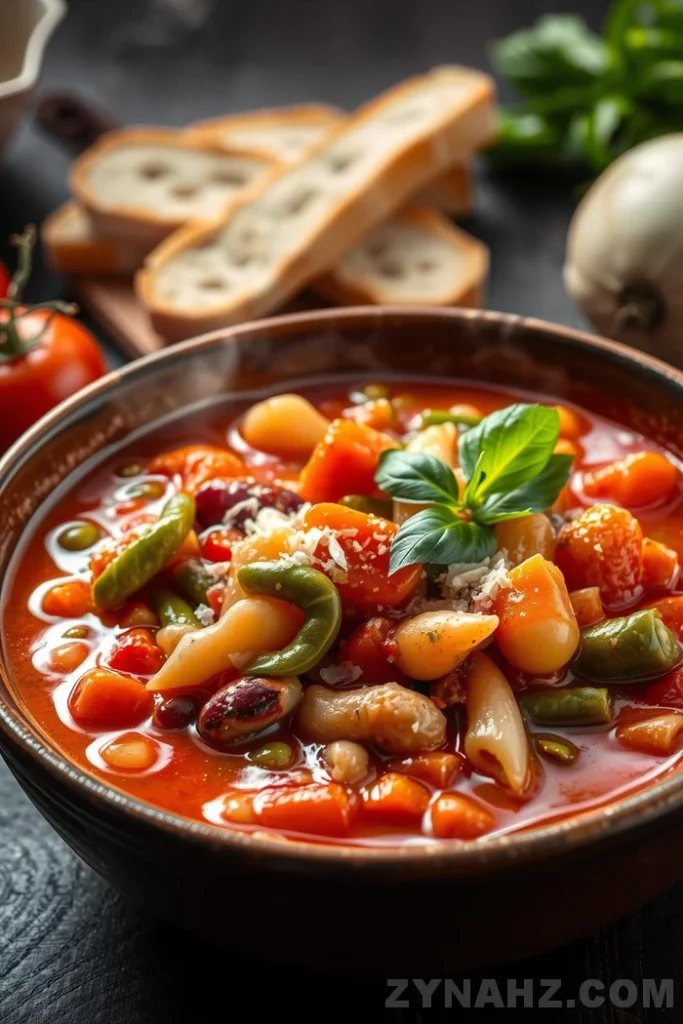 Vegetable Minestrone Soup Recipe - Zynahz