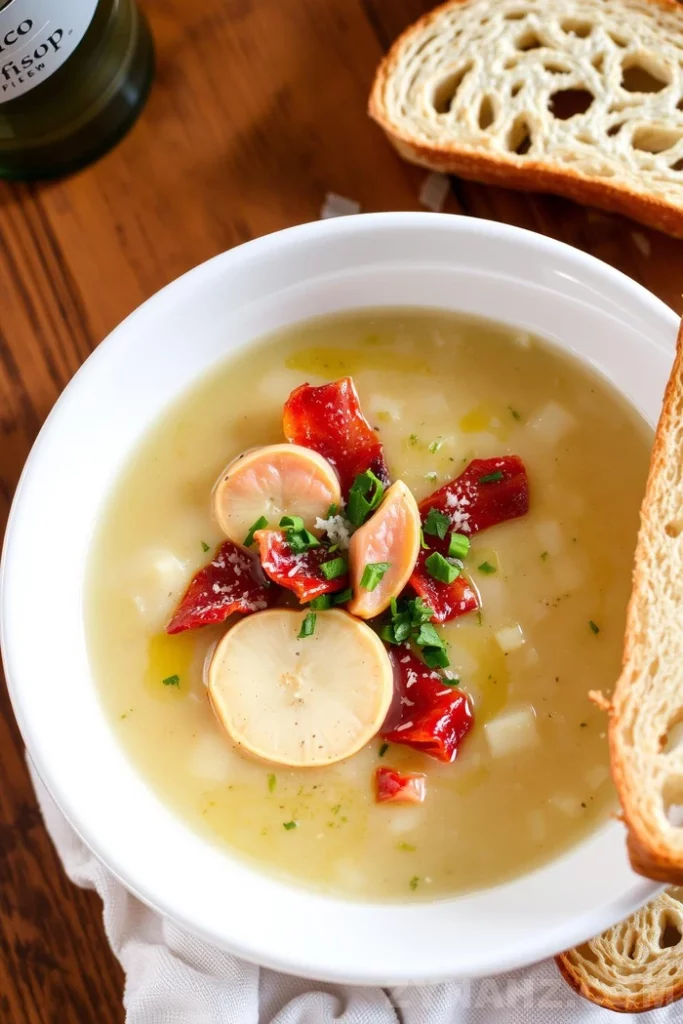 Garlic Parmesan Turkey Bacon Soup Recipe - Zynahz