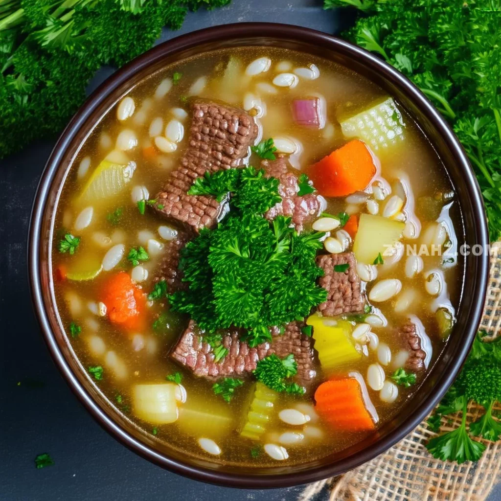 Beef and Barley Soup Recipe - Zynahz
