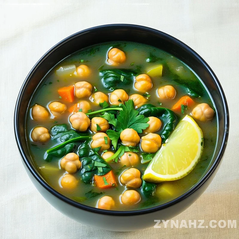 Chickpea and Spinach Soup Recipe - Zynahz
