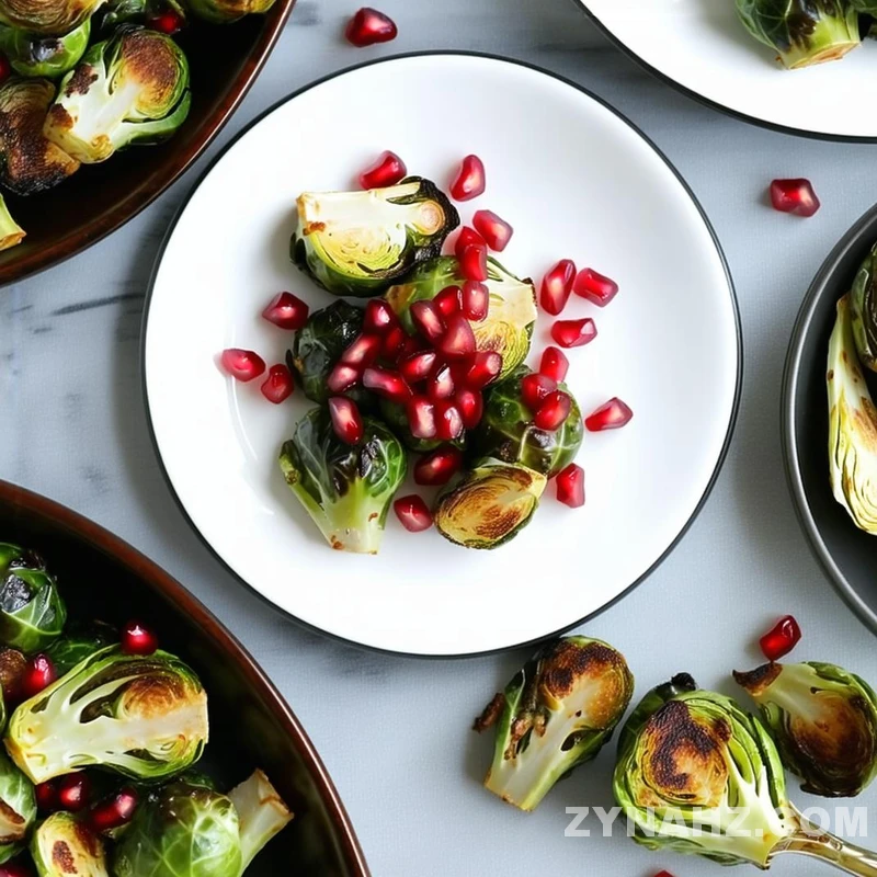 Roasted Brussels Sprouts with Pomegranate Seeds Recipe - Zynahz
