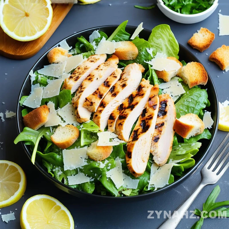 Grilled Chicken Caesar Salad Recipe - Zynahz
