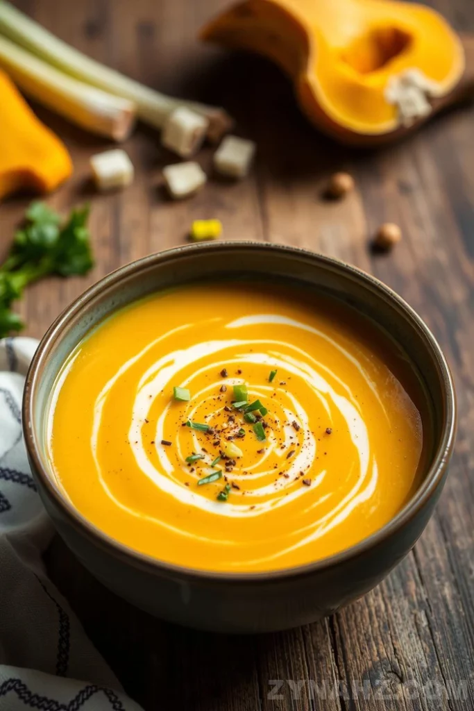 Butternut Squash and Leek Soup Recipe - Zynahz