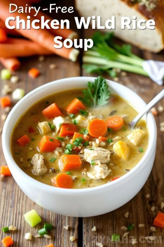 Dairy-Free Creamy Chicken Wild Rice Soup Recipe - Zynahz