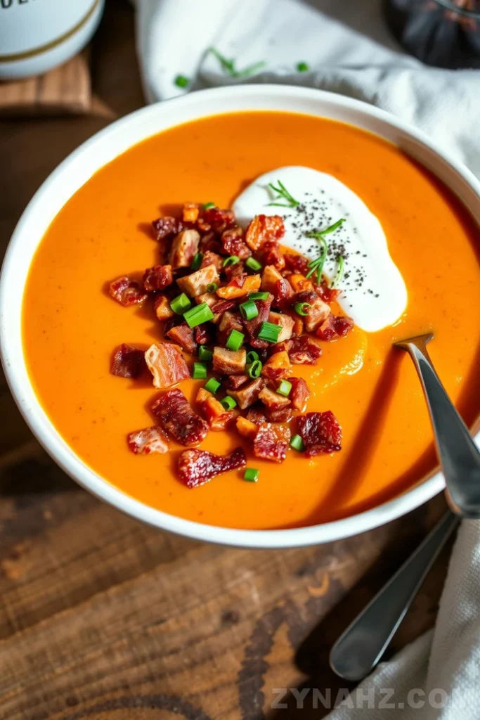 Low-Calorie Loaded Sweet Potato Soup Recipe - Zynahz