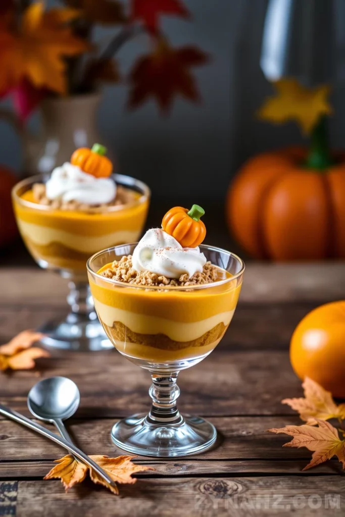Pumpkin Mousse with Ginger Snap Crumble Recipe - Zynahz