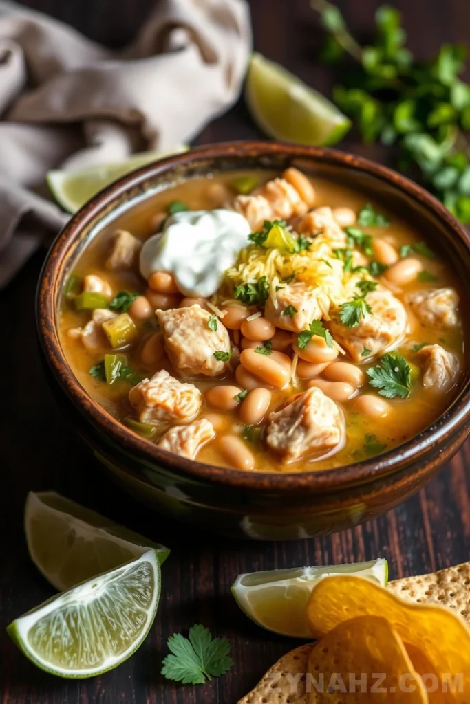 White Chicken Chili with Green Chiles Recipe - Zynahz