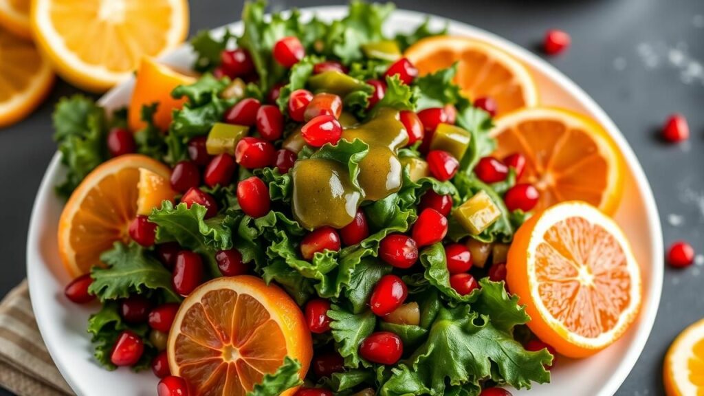 Kale Salad with Pomegranate and Citrus Recipe