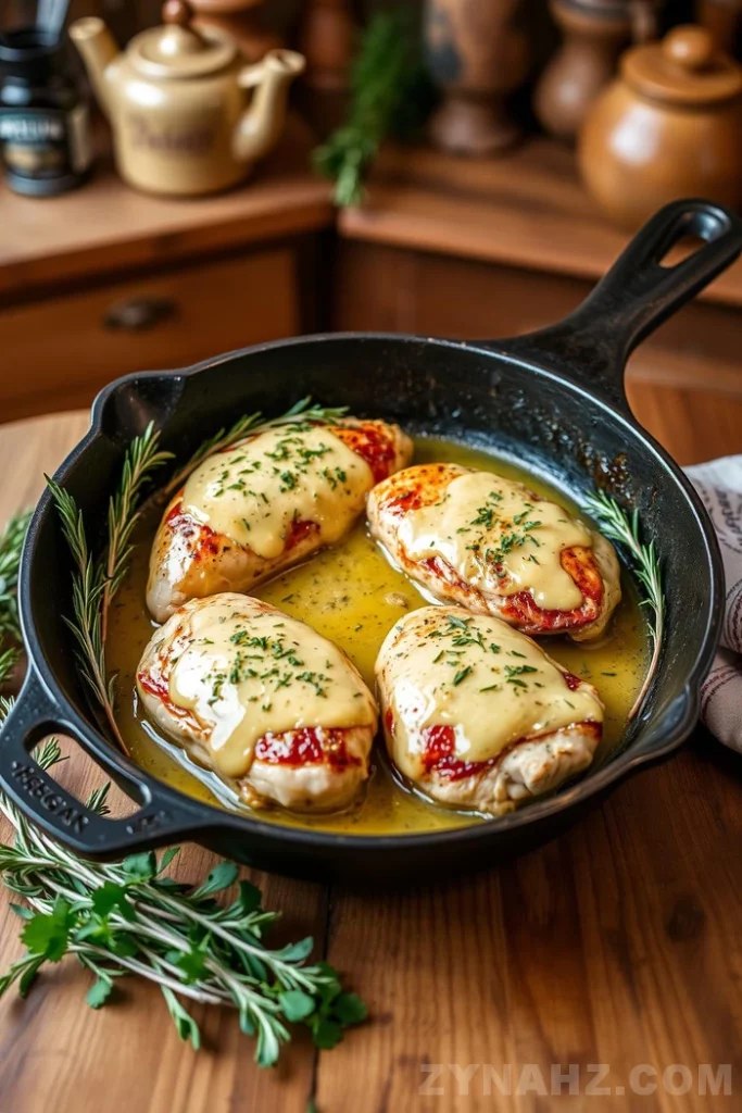 Skillet Chicken with Garlic Herb Butter Sauce Recipe - Zynahz