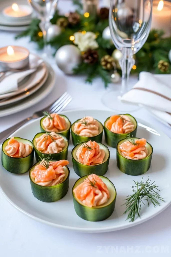 Smoked Salmon Cucumber Cups Recipe - Zynahz