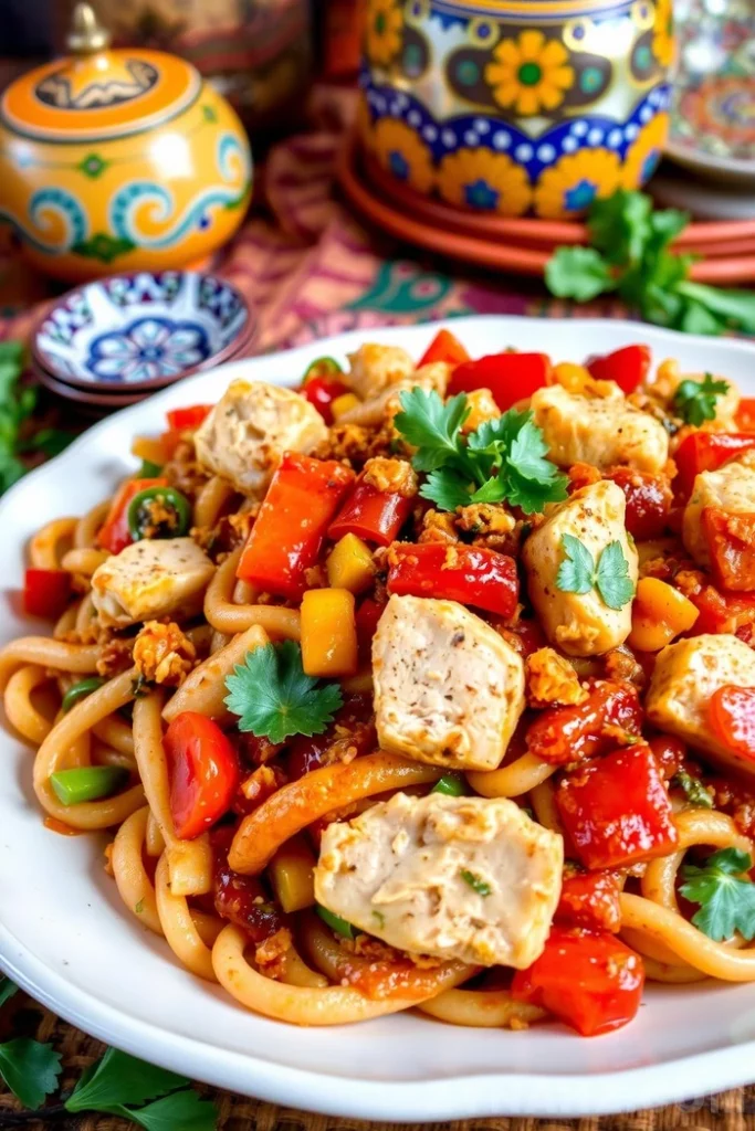 Spicy Moroccan Chicken Tagine Pasta Recipe - Zynahz