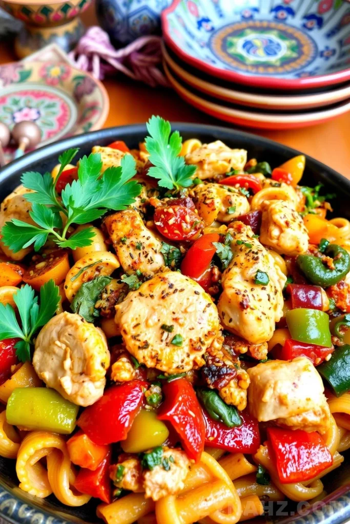 Spicy Moroccan Chicken Tagine Pasta Recipe - Zynahz