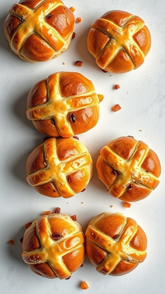 10. Saffron-Infused Hot Cross Buns