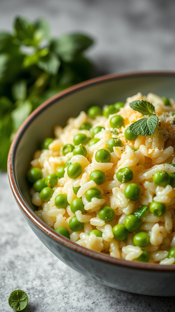 13. Spring Pea and Mint Risotto