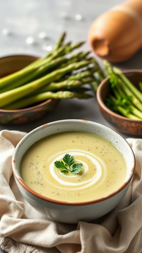 5. Creamy Asparagus Soup Delight