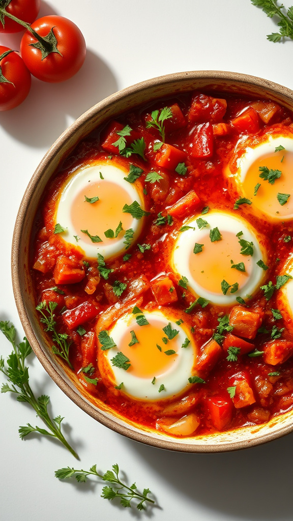 9. Egg Shakshuka with Fresh Herbs