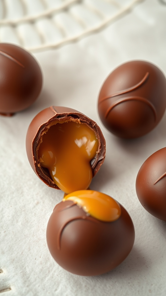 10. Caramel-Filled Chocolate Eggs