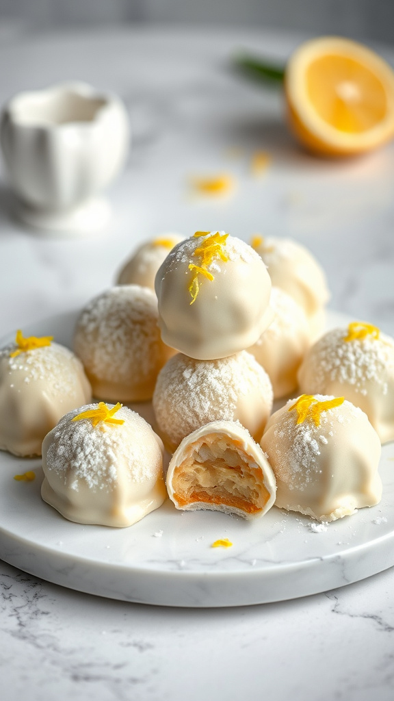 16. White Chocolate Lemon Truffles