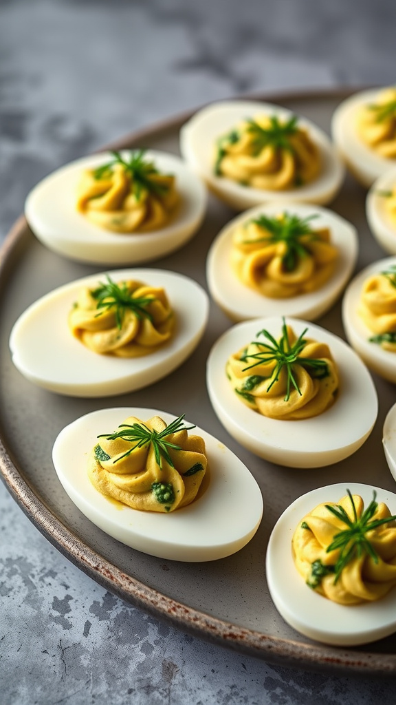 11. Artichoke Spinach Deviled Eggs