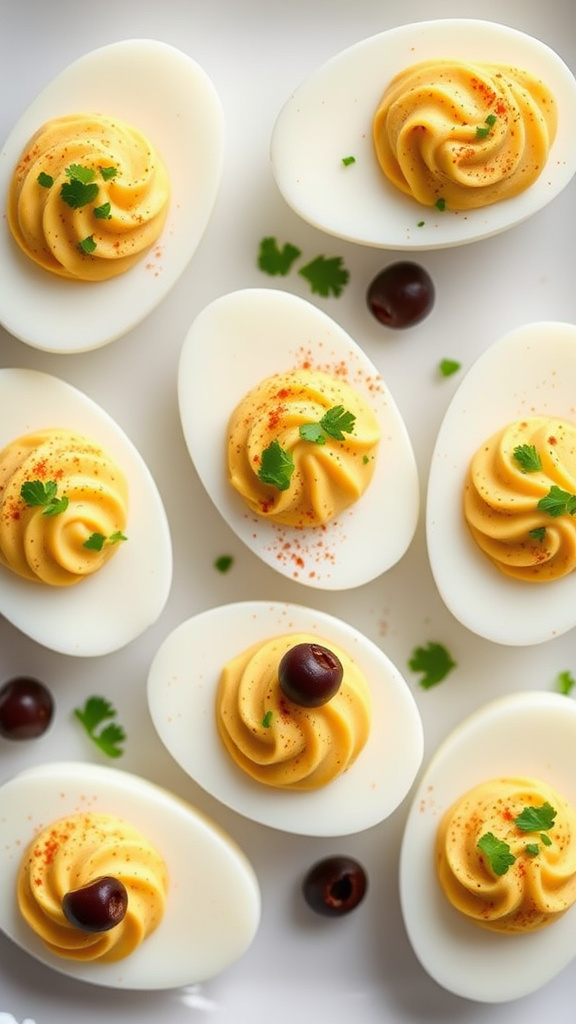 4. Mediterranean Hummus Deviled Eggs