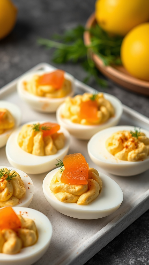 6. Smoked Salmon Deviled Eggs