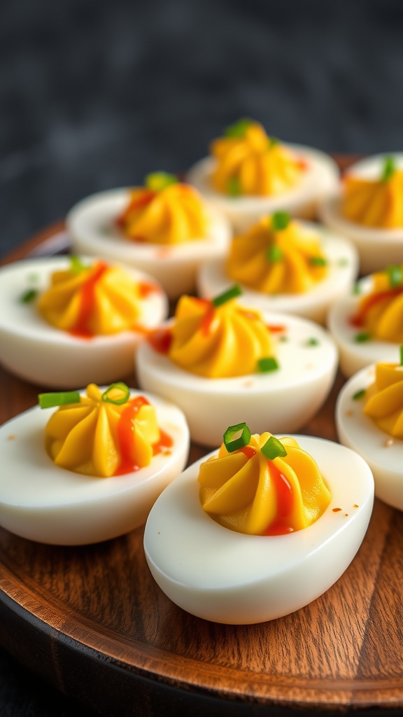 8. Kimchi Fusion Deviled Eggs