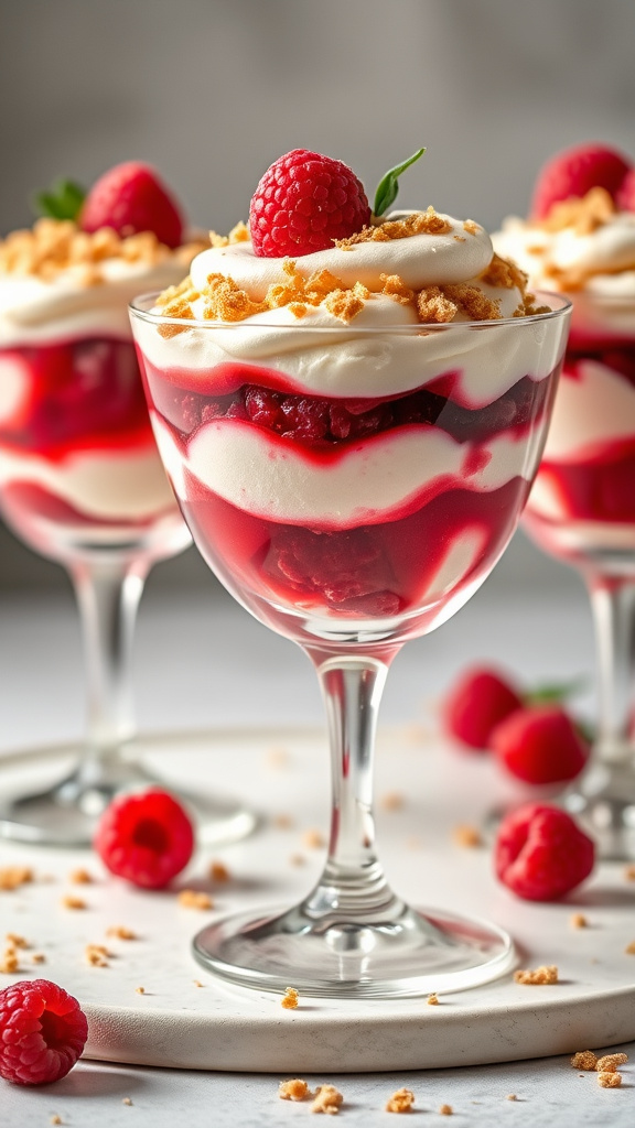 13. Raspberry Cream Easter Parfaits