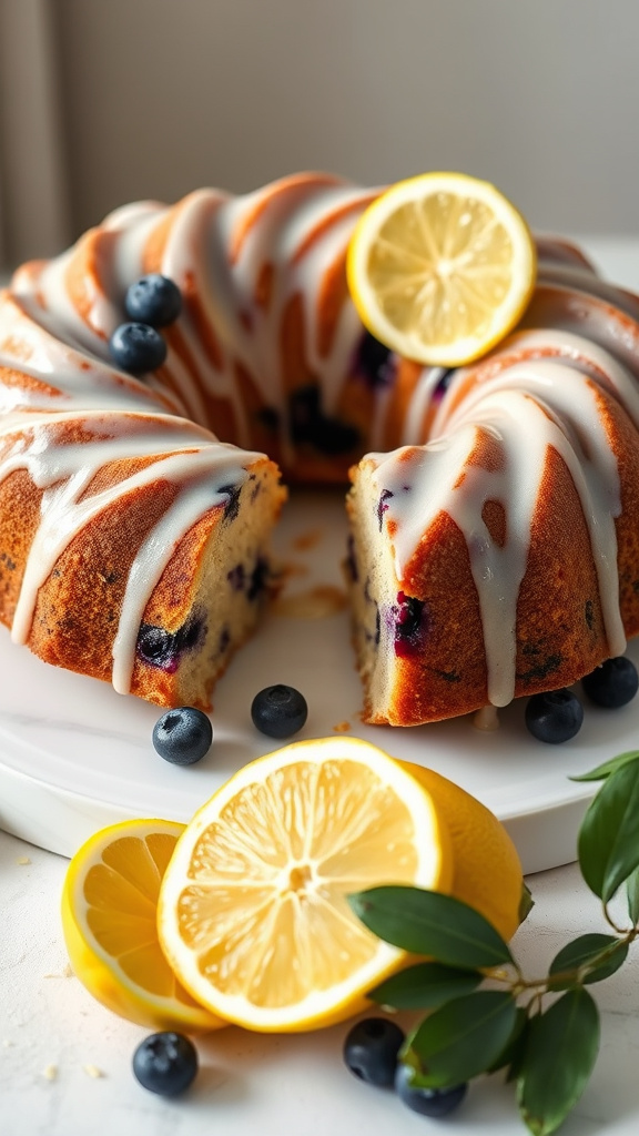 16. Lemon Blueberry Bundt Cake