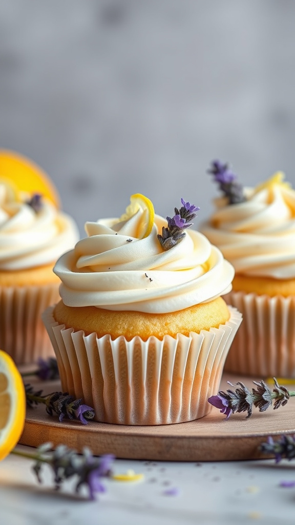 2. Lemon Lavender Cupcakes