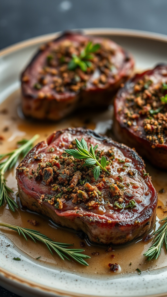 2. Herb-Crusted Lamb Medallions