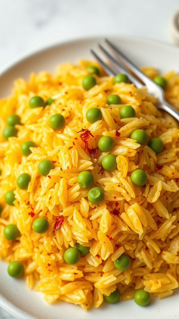 20. Saffron Rice with Spring Peas