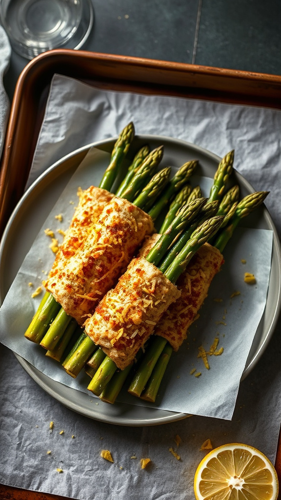 6. Garlic-Parmesan Asparagus Bundles