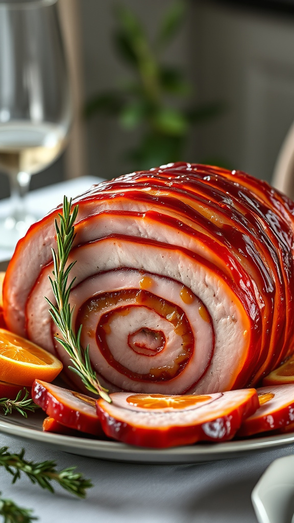 8. Orange-Rosemary Glazed Ham