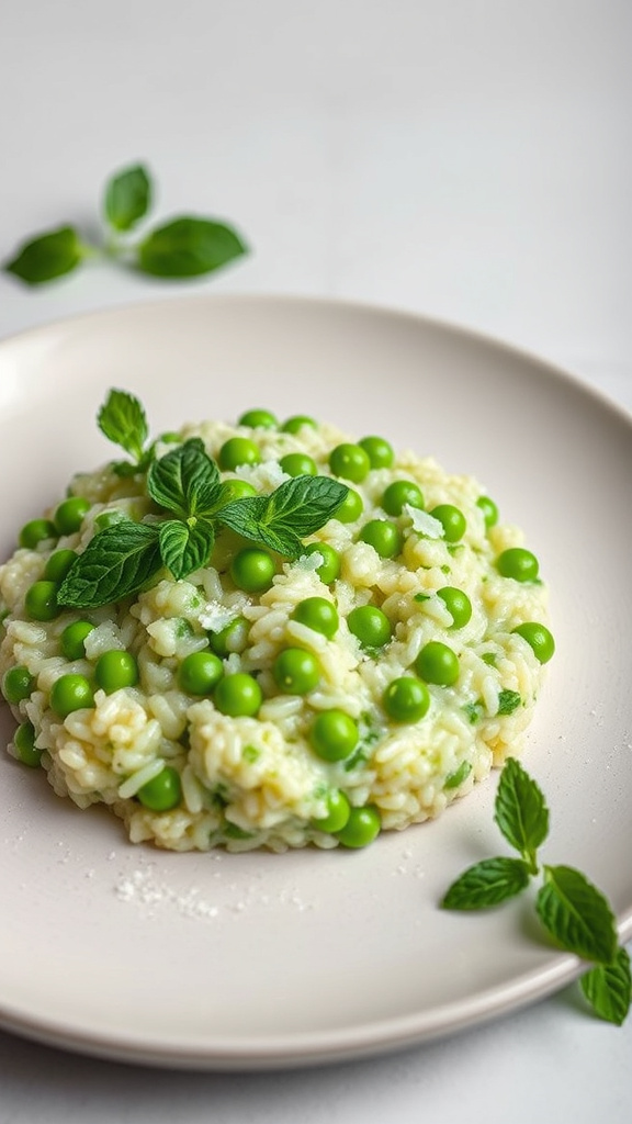 9. Spring Pea and Mint Risotto