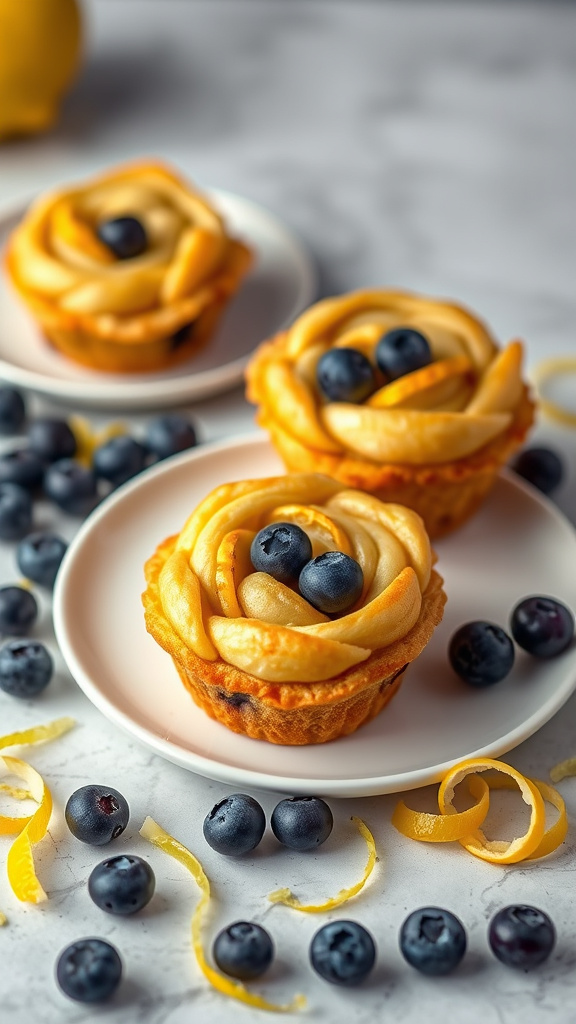 14. Lemon Blueberry Muffin Nests