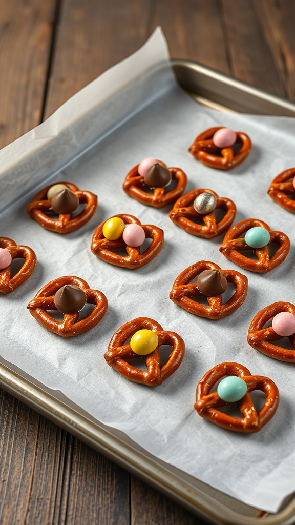 16. Easter Egg Pretzel Bites