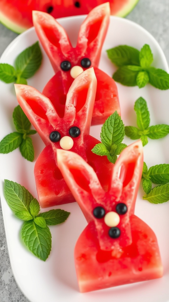 19. Whimsical Watermelon Bunnies