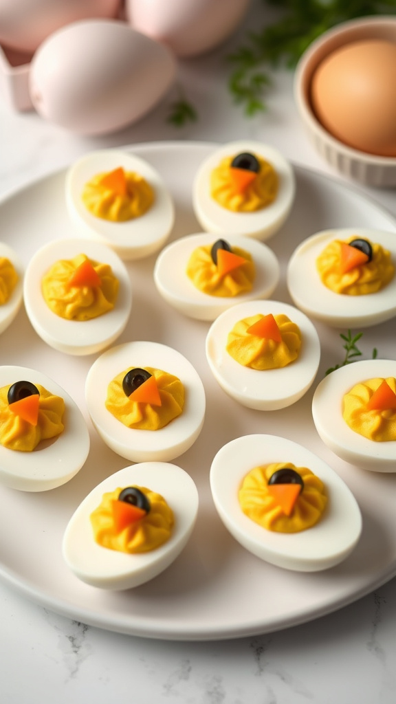 4. Easter Chick Deviled Eggs