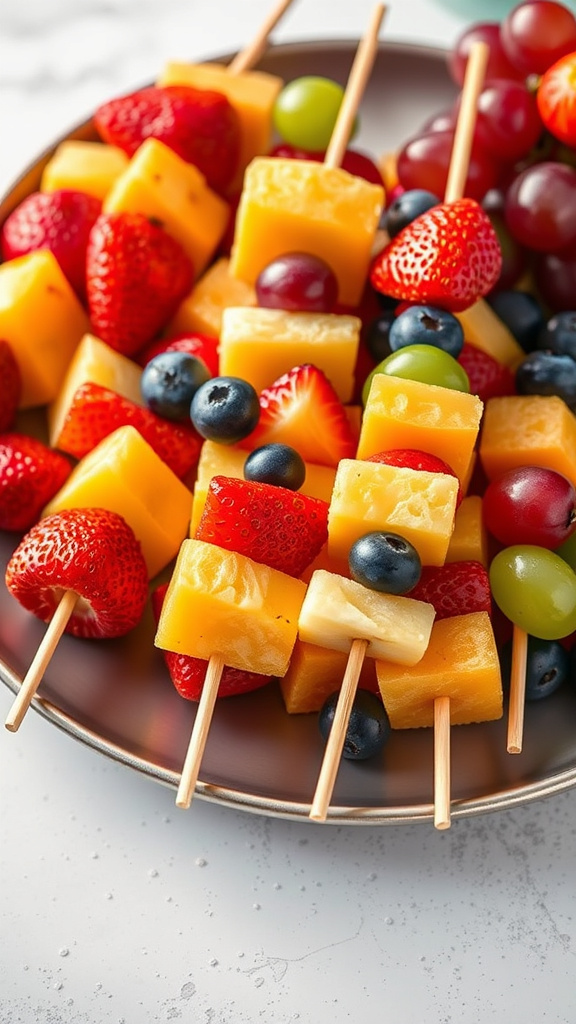 5. Rainbow Fruit Spring Skewers