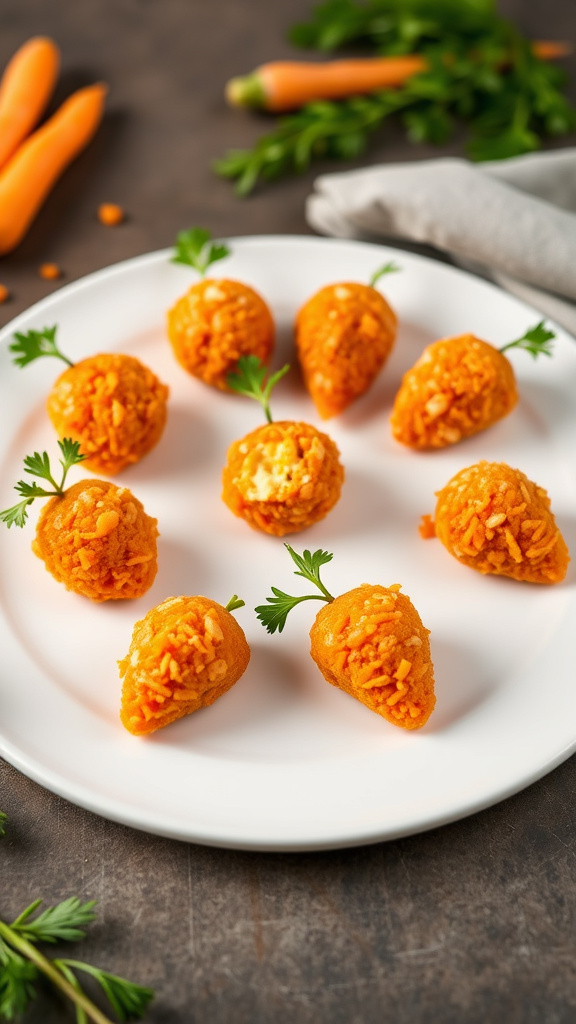 7. Mini Carrot Cheeseball Appetizers