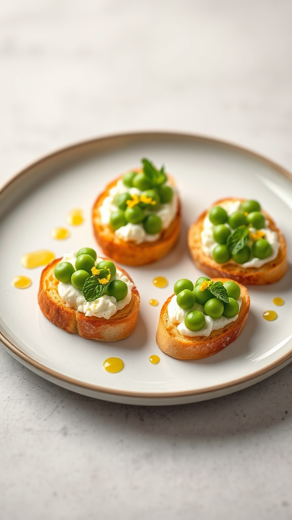 9. Spring Pea Crostini Bites