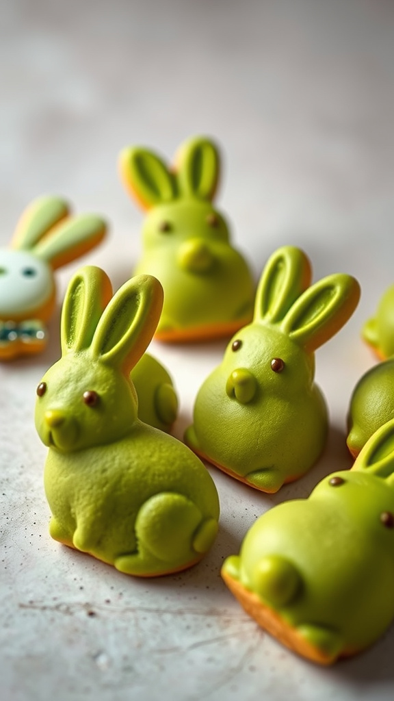 10. Matcha Green Tea Bunny Cookies