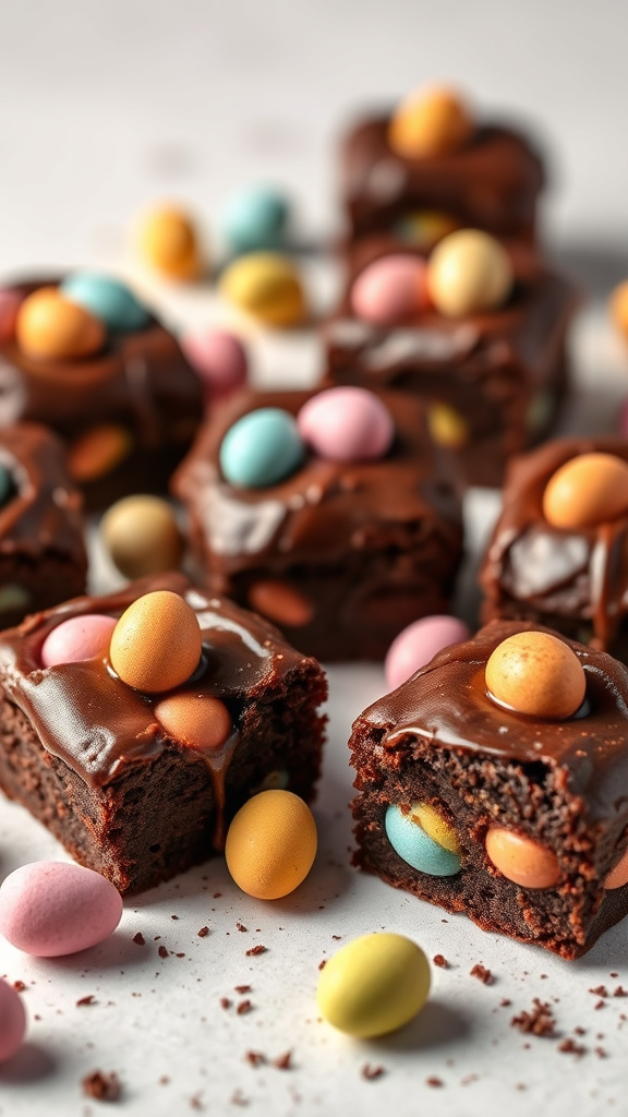 17. Mini Egg Brownie Bites