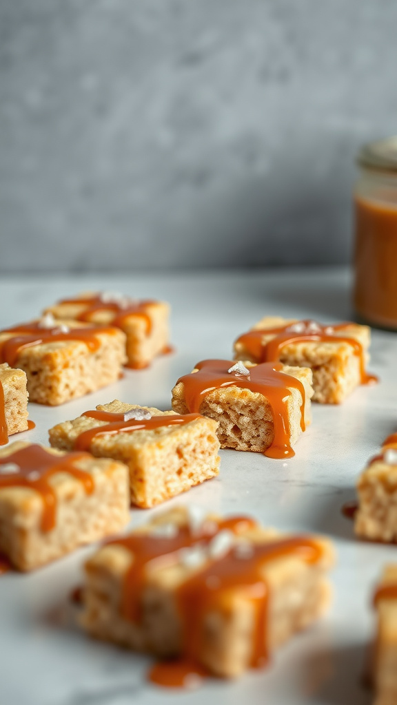 21. Caramel Drizzle Shortbread Bites