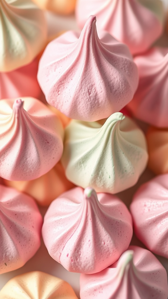 6. Pastel Meringue Kisses