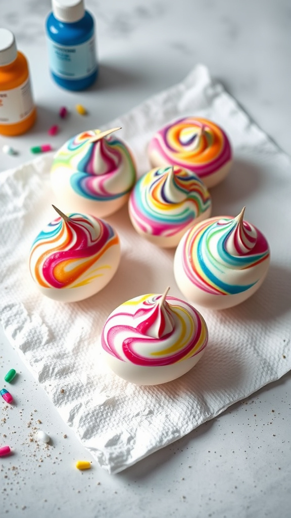 5. Rainbow Swirl Cool Whip Eggs