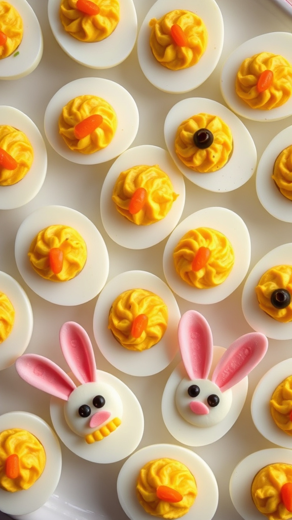 12. Chick and Bunny Deviled Eggs