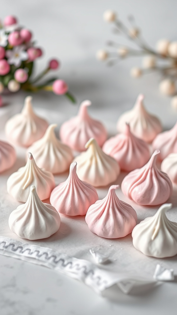 14. Pastel Meringue Kisses