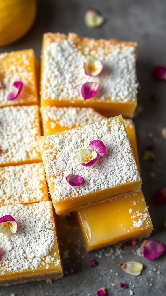 21. Spring Blossom Lemon Bars