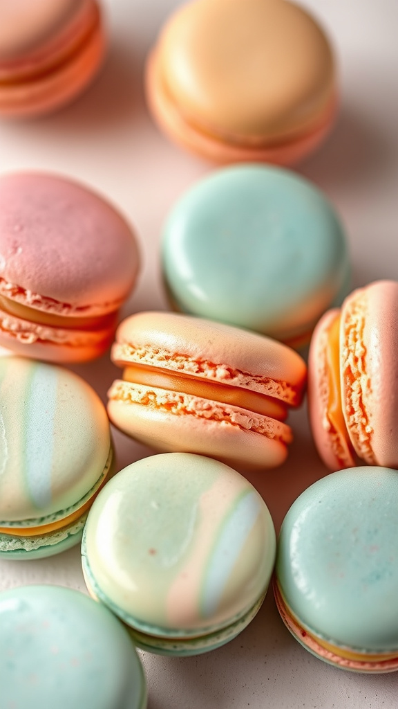 4. Rainbow Eggshell Macarons